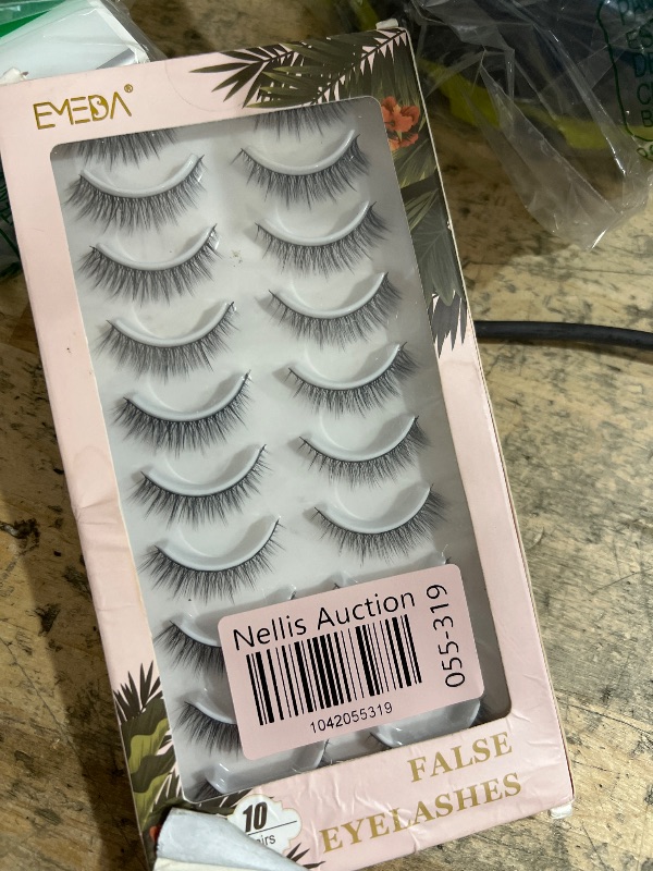 Photo 1 of ????? ????????? ??????? ???? ???? ????? Small False Lashes Wispy with 0.1mm Thin Band Pestañas Postizas Naturales Fake Eye Lash Strips 10 Pairs Pack by EMEDA (FR105)