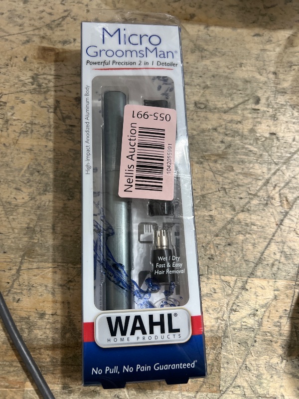 Photo 1 of Wahl Micro Groomsman Battery Personal Trimmer for Hygienic Grooming with Rinseable, Interchangeable Heads for Eyebrows, Neckline, Nose, Ears, & Other Detailing - 05640-600