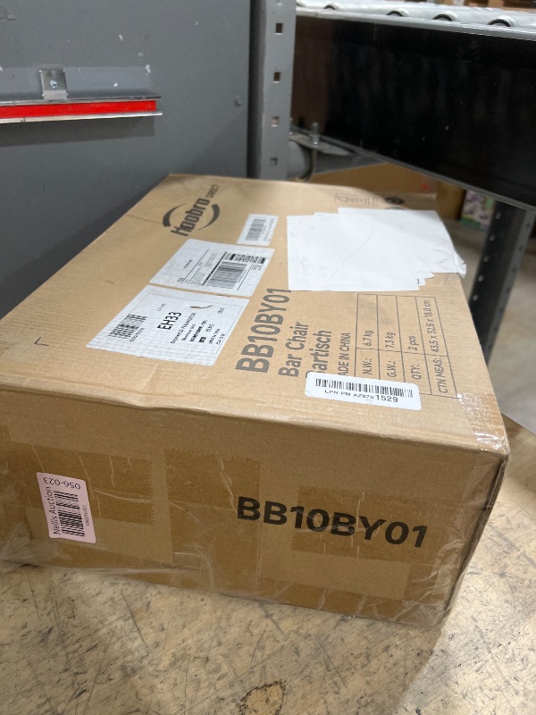 Photo 1 of *FOR PARTS ONLY* HOOBRO Bar Stools, Set of 2 Bar Chairs, Counter Height Stools, Saddle Barstools with Curved Surface, 24.8 Inches, 2.4" Thick Upholstery, for Kitchen, Dining Room, Cafe Black BB10BY01