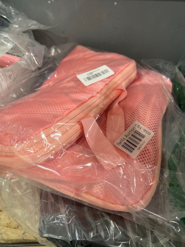 Photo 1 of 8 Set Compression Packing Cubes for Travel, Packing Cubes Compression Travel Accessories Expandable Packing Organizers for Carry on Luggage Suitcase (Pink)