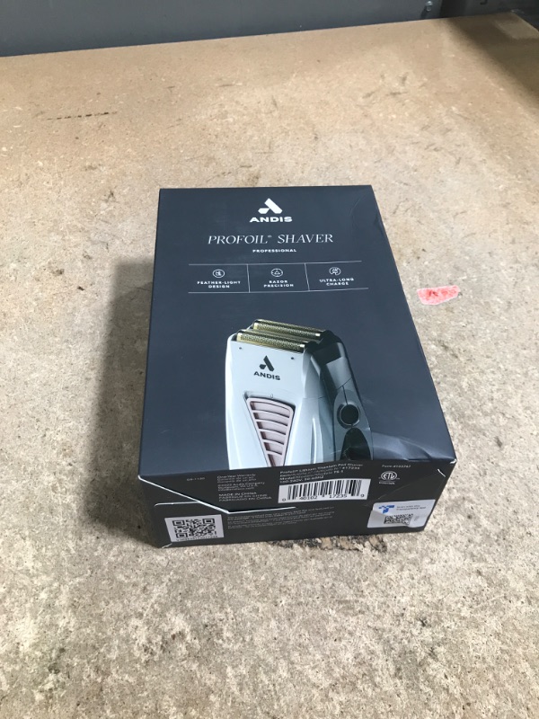 Photo 1 of Andis TS-1 17235 Pro Foil Lithium Titanium Foil Shaver, Cord/Cordless, Smooth Shaving Cordless Shaver with Charger, Gray