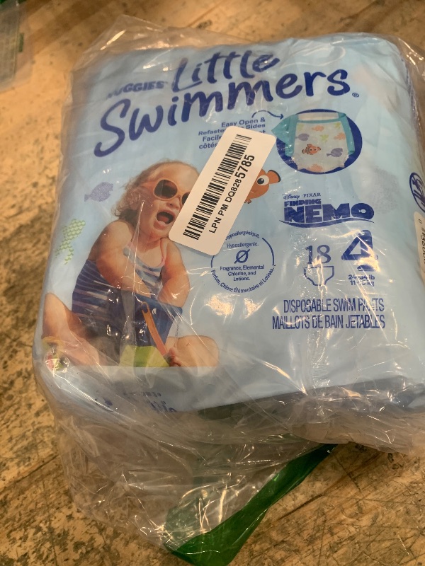 Photo 1 of Huggies Little Swimmers Disposable Swimming Diapers, Size 4 (24-34 lbs), 18 Ct