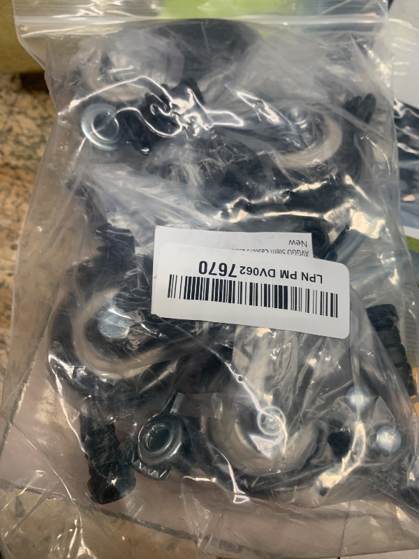 Photo 1 of 2 Inch Stem Caster Wheels 800lbs, Threaded Stem Casters Set of 4 Heavy Duty, 1/4"-20x1 (Screw Diameter 1/4", Stem Length 1"), Safety Dual Locking Industrial Castors, Wheels for Cart, Furniture