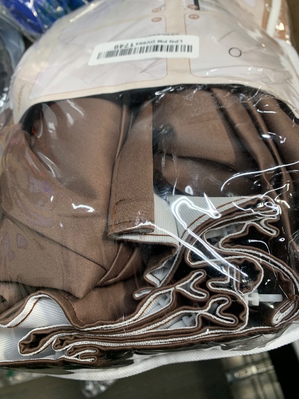Photo 1 of **BROWN**PleatedDrapes Extra Long 120 Inch Curtains,Thick Linen Lush Decor Sheer Pleated Drapes 2 Pages Viral Curtain with Hooks 10 ft Floor Length Back Tab for Living Room Light Filtering W40 xL120 x2 Panels