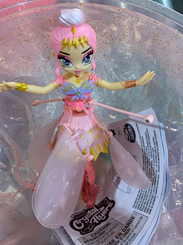 Photo 1 of (damaged)(sold for parts) Crystal Flyers by Hatchimals, Pink Magical Flying Pixie Toy Doll, Girls Gifts, Kids Toys for Girls Ages 6 and up