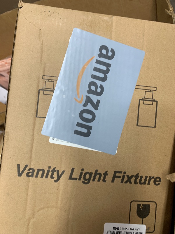 Photo 1 of 4-Light Bathroom Light Fixtures, Matte Black Modern Vanity Lights Over Mirror with Clear Glass Shade, Bathroom Wall Lamp for Mirror Kitchen Living Room Hallway Cabinet Porch Bedroom Reading room