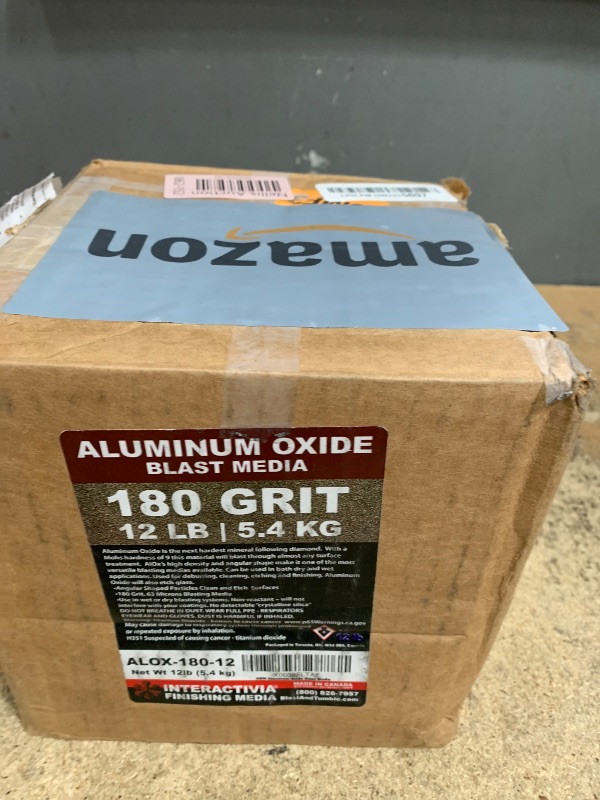 Photo 1 of #180 Aluminum Oxide - 12 LBS - Fine Premium Long-Lasting Sand Blasting Media, High Abrasive Force Sand Blaster Sand for Metal, Glass, Stone or Wood, Sandblasters, Blasting Cabinet, Blasting Guns