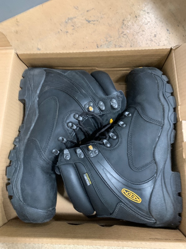 Photo 1 of **SEE NOTES**KEEN Utility Men's Louisville 6" Steel Toe Waterproof Work Boot, Black/Black, 10 Medium US