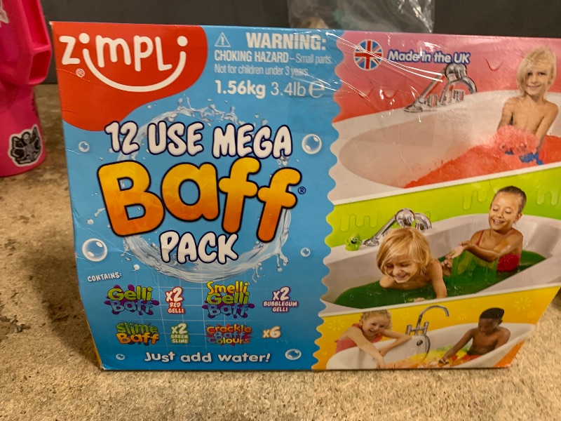 Photo 1 of 12 Use Mega Value Baff Pack from Zimpli Kids, 4 x Gelli Baff, 2 x Slime Baff & 6 x Crackle Baff, Children's Sensory & Bath Toy, Birthday Presents for Boys & Girls, Certified Biodegradable Gift