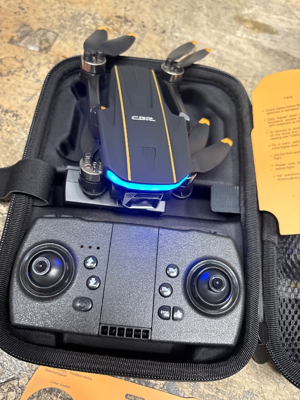 Photo 1 of *FOR PARTS ONLY* Super Enduring Brushless Motor Drone with Camera for Beginners, CHUBORY A68 WiFi FPV Quadcopter with 2K HD Camera, Auto Hover, 3D Flips, Headless Mode, Trajectory Flight, 2 Batteries, Carrying Case