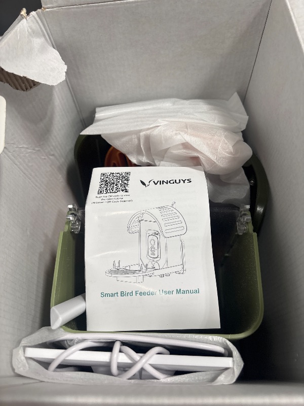 Photo 1 of ***(FOR PARTS ONLY/ NON FUNCTIONAL)***
VINGUYS® Bird Feeder with Camera, 2.5K UHD Smart Bird Feeder Camera AI Identifies 11,000+ Bird's Species, Auto-Capture Bird's Video, IP66 Waterproof Outdoor Solar Powered, Ideal Gift for Mom