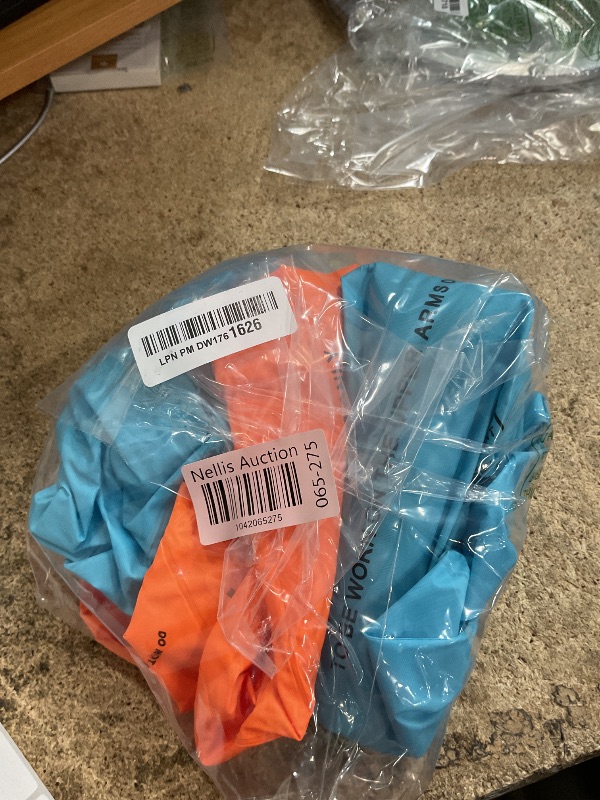 Photo 1 of 10Leccion 2 Pack Inflatable Arm Floaties for Toddlers, Blow up Water Wings for Kids, Swimming Arm Bands Floatation for Children and Adults 30-150LBS(Blue and Orange)