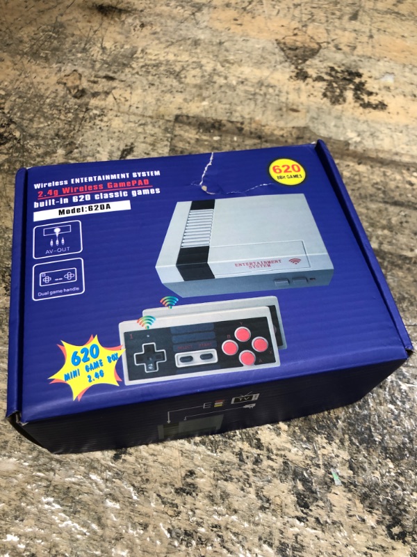 Photo 1 of Classic Mini Retro Game Console, Classic Retro Game System Built-in 620 Classic Video Games,AV and HDMI Output and Dual Wireles Game Controllers.Plug and Play. (Grey)