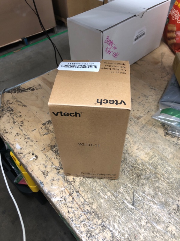Photo 1 of [New] VTech VG131-11 DECT 6.0 Cordless Phone - Bluetooth Connection, Blue-White Display, Big Buttons, Full Duplex, Caller ID, Easy Wall Mount, 1000ft Range (Black)