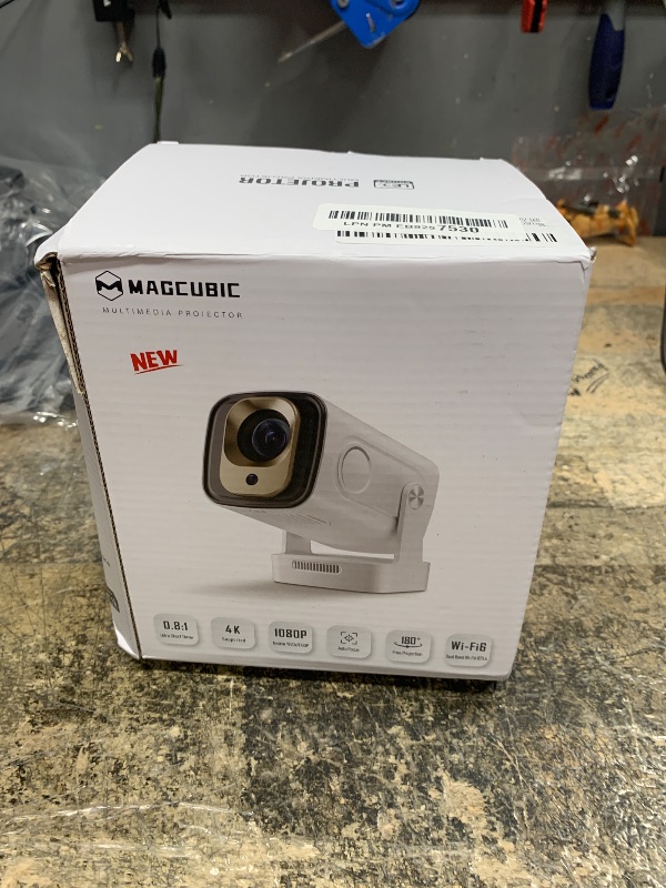 Photo 1 of ?Auto Focus&1080P?Magcubic Mini Smart Projector with 4K Support, Portable Projector with Wifi and Bluetooth, 5W Speaker, Built in Apps, Voice Control, Outdoor Movie Projector