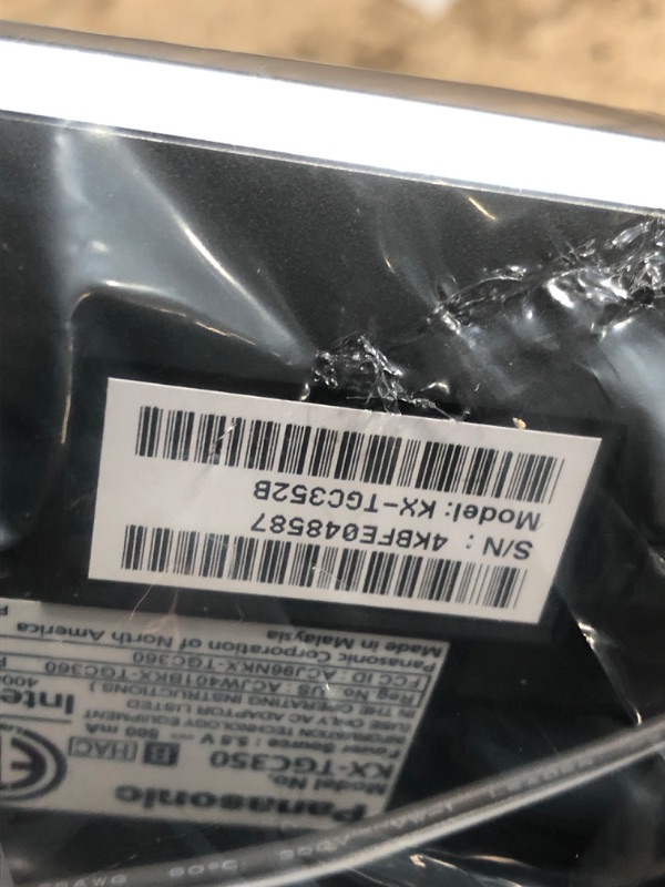 Photo 1 of Panasonic Expandable Cordless Phone System with Amber Backlit Display – 2 Handsets – KX-TGC352B (Black)