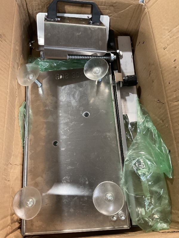 Photo 1 of (Used)(see images) Manual Frozen Meat Slicer, Stainless Steel Meat Cutter Machine?Meat Cutter Slicer Meat Cleavers for Home Cooking of Hot Pot Shabu
