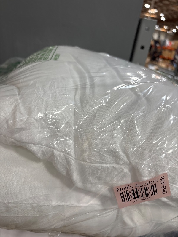 Photo 1 of Amazon Basics Down Alternative Pillows for Stomach and Back Sleepers, Soft Density, Standard, Pack of 2, White, 26 in L x 20 in W
