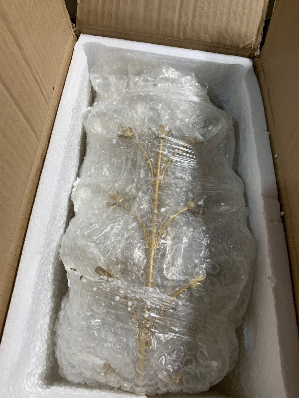 Photo 1 of ***(PARTS ONLY/ NON FUNCTIONAL)***Garwarm 3-Light Crystal Chandeliers,Ceiling Lights,Crystal Pendant Lighting,Ceiling Light Fixtures for Living Room Dining Room Bedroom Restaurant Porch(Gold)