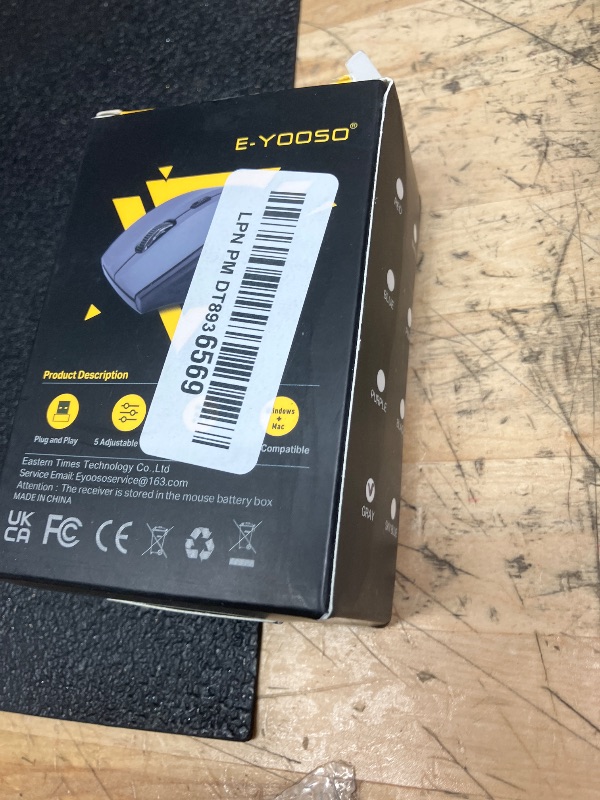 Photo 1 of E-YOOSO Wireless Mouse for Laptop, Portable Optical Computer Mouse, 6 Buttons, Cordless 2.4GHz with USB Receiver, 5-Level 4800 DPI, 18 Months Battery Life, for PC, Chromebook, Windows, Mac