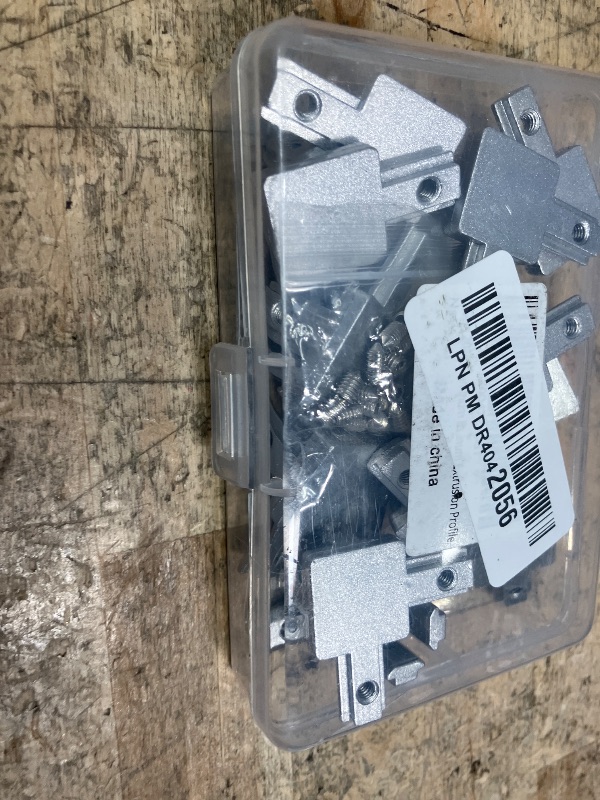 Photo 1 of 12Sets 2020 Aluminum Extrusion Hardware Accessories with Screws&Wrench, 12Pcs Silver 3-Way Bracket with 50Pcs Set Screws for 2020 V T Slot Rail Aluminum Extrusion Profile