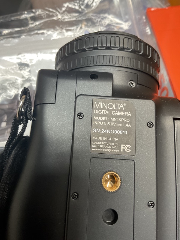 Photo 1 of Minolta 64MP Autofocus Video Camera with Microphone & Video Light, 4" Touchscreen, 4K Ultra HD Video, 18x Digital Zoom, WiFi, Stabilizer, 32GB Card, 3100mAh Battery, Carrying Bag (Black)