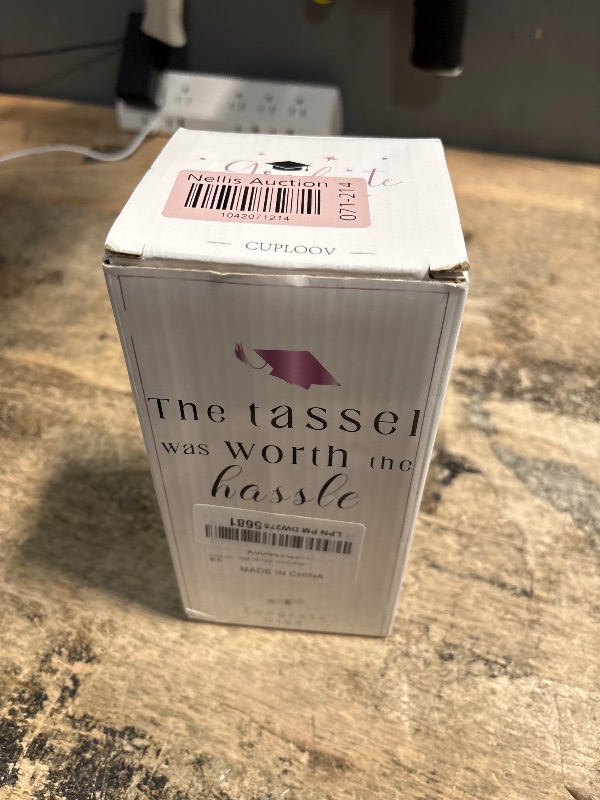 Photo 1 of (JUST THE CUP) CUPLOOV 2025 Graduation Gift for Her Tumbler - 20 oz Rose Gold Wine Tumbler Cup with Lid,Straw,Brush, Keychain and Card Set with Gift Box for Nursing High School College Female Graduates ***ALL PARTS VERIFIED AS PRESENT