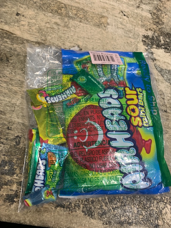 Photo 1 of Airheads Mini SOURS Candy Bars, Sour Watermelon Punch, Blue Blast, and Lemon Berry Squeeze 12oz Variety Bag