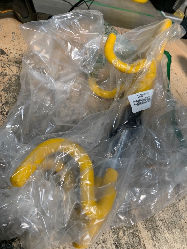 Photo 1 of (NO KEYS) Tevlaphee Steering Wheel Lock - Heavy Duty Antitheft Device and Car Security Lock with Adjustable Locking and 3 Keys - Great Vehicle and Truck Deterrent (Yellow)
