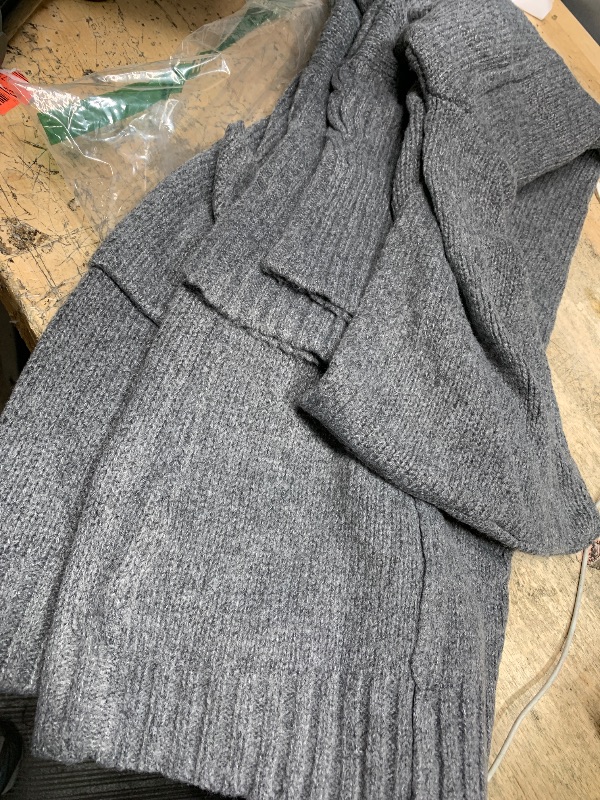 Photo 1 of Aoysky Womens Long Cardigans Cable Knitted Open Front Oversized Hooded Outerwear Sweater Coat Dark Grey
**small but fits medium**