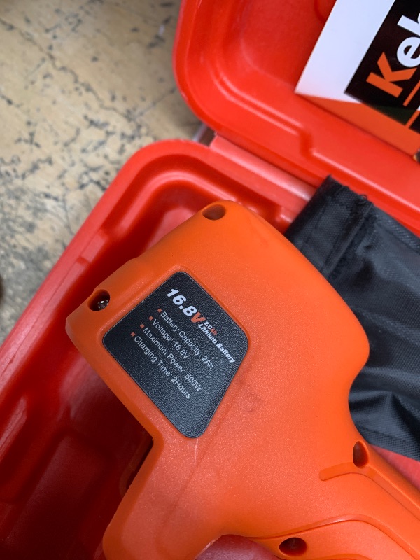 Photo 1 of Pruning Shear Battery Powered, Kebtek Cordless Portable Electric Pruner with 2Pack 2Ah Rechargable Batteries -16.8V 25MM(0.98Inch) Cutting Diameter