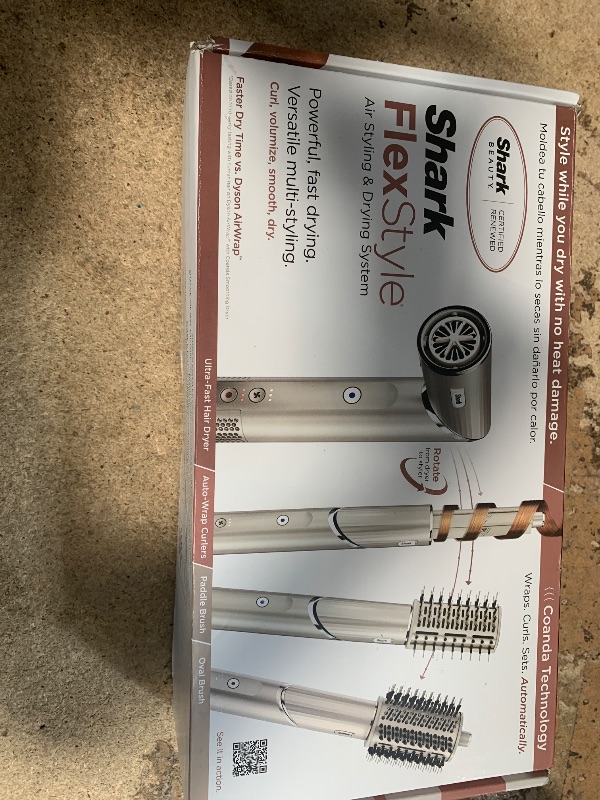 Photo 2 of Shark HD430REF (Refurbished) FlexStyle Air Styling & Drying System, Powerful Hair Dryer Brush & Multi-Styler with Auto-Wrap Curlers, Paddle Brush, Oval Brush, Concentrator Attachment, Stone (Renewed)