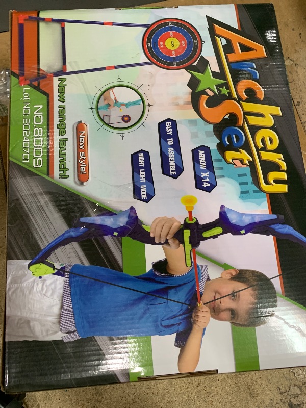 Photo 1 of 2 Pack Bow and Arrow Set for Kids, Light Up Archery Set with 14 Suction Cup Arrows, Archery Targets Outdoor Games for Kids Ages 4-8 8-12, Birthday Gifts Toys for 5 6 7 8 9 10 11 12 Year Old Boys Girls