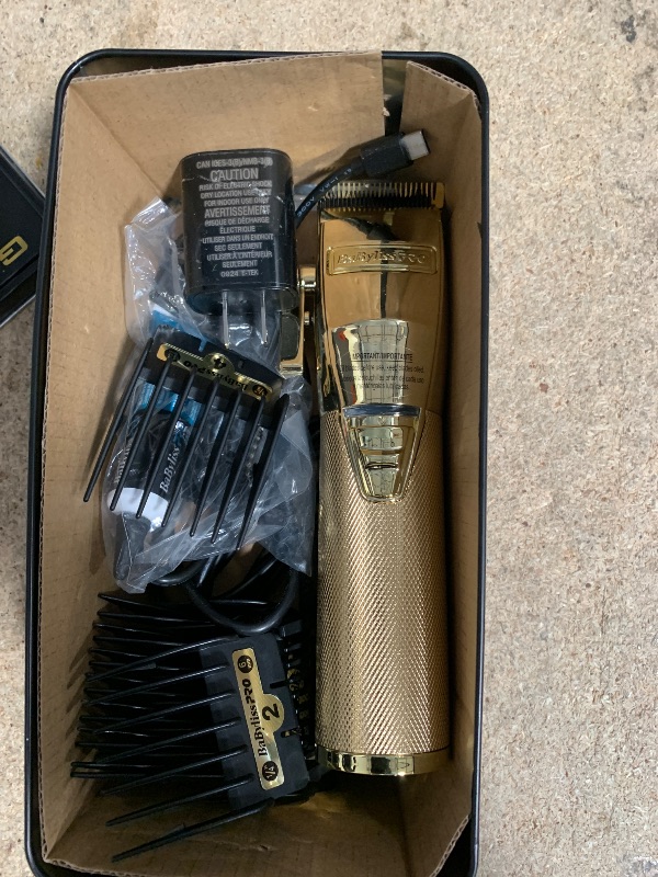 Photo 1 of BaBylissPRO GOLDFX+ Professional Barber Cord/Cordless Hair Clippers for Men, All Metal, Lithium Battery with 3-Hour Runtime, Gold