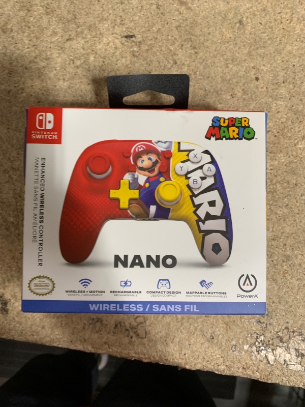 Photo 1 of PowerA Nano Enhanced Wireless Controller for Nintendo Switch - Mario Victory, Compact, Smaller, Portable