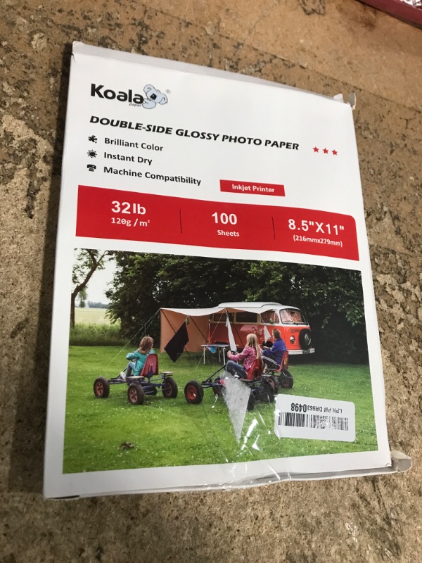Photo 1 of Koala Thick Photo Paper 8.5x11 Inches Heavyweight Double Sided High Glossy 100 Sheets 260gsm only Compatible with Inkjet Printer