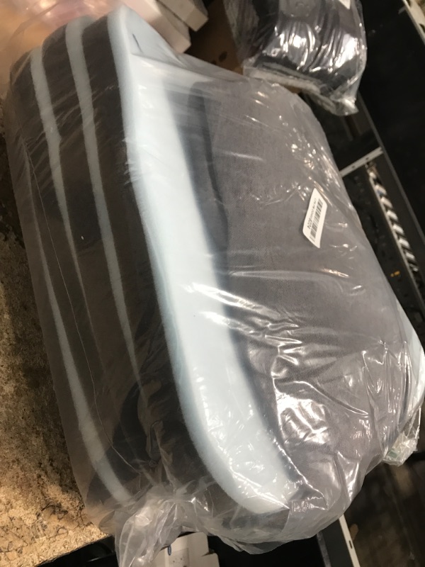 Photo 1 of AAAAAcessories D-Shaped Chair Cushions, 2" Thick Dining Chair Pads with Ties and Removable, Machine-Washable Cover, 17" x 16", Set of 4, Dark Grey