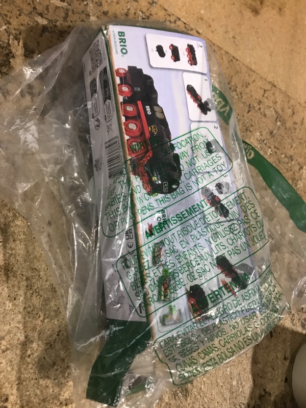 Photo 1 of (Used)(will not power on) BRIO World 33884 Battery-Operated Steaming Train – Press Action Button 3 Sec for Real Cool-to-Touch 