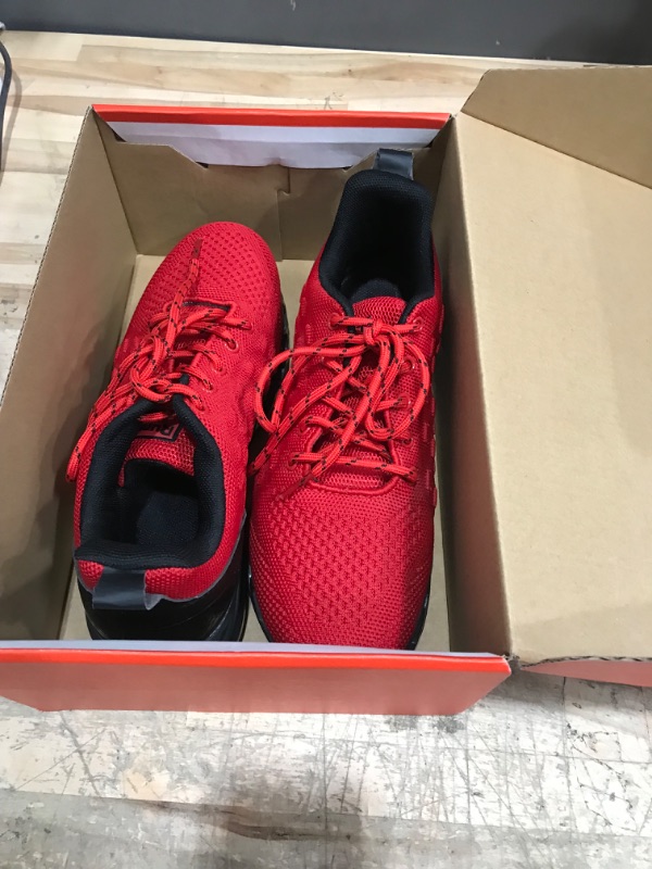 Photo 1 of 38 Red Sneakers for Womens Running Shoes Size 7 Lace up Athletic Tennis Walking Shoe Runner Sport Gym Workout Jogging Sneaker