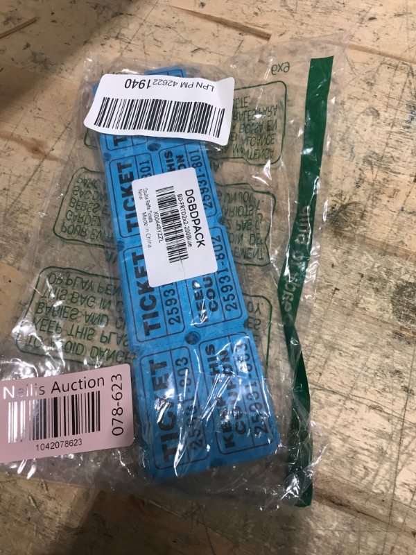 Photo 1 of DGBDPACK 200 Raffle Tickets, 50/50 Double Ticket, Bold Numbers for Easy Reading, Ticket for Events,Class Reward & Prizes -Blue