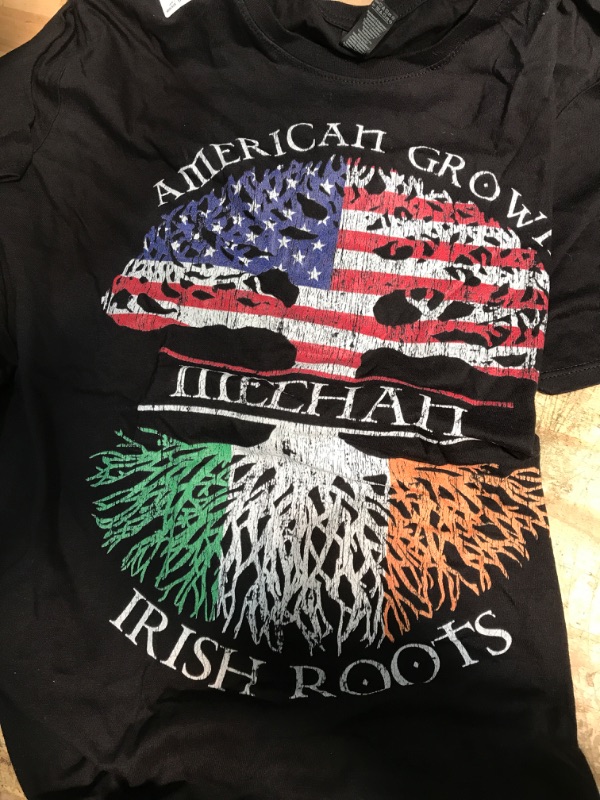 Photo 1 of American Grown, Irish Roots T-shirt, Black, 2XL