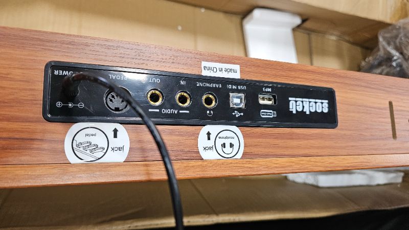 Photo 1 of ***PARTS ONLY***UISCOM Digital Piano Keyboard 88 Key Semi-Weighted for Beginners,Full Size Electric Piano with Stand,Triple Pedal,Adapter,Sheet Music Stand,Headphone,USB-MIDI Compatible,Wood Grain Brown