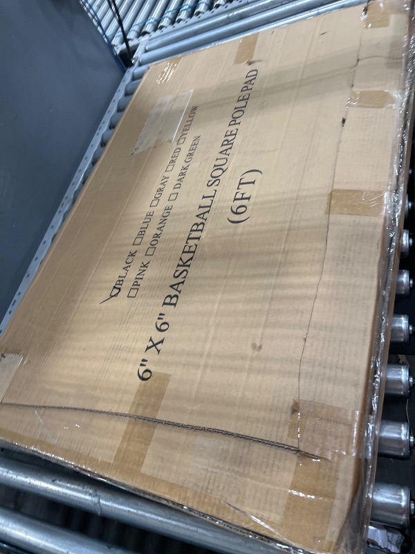 Photo 1 of VANCL 6 Feet Pole Padding Square Hoop Padding Basketball Heavy Duty Safety Pole Pads Basement Garage Pole Padding 4''-6''Pole-6 Feet Tall…