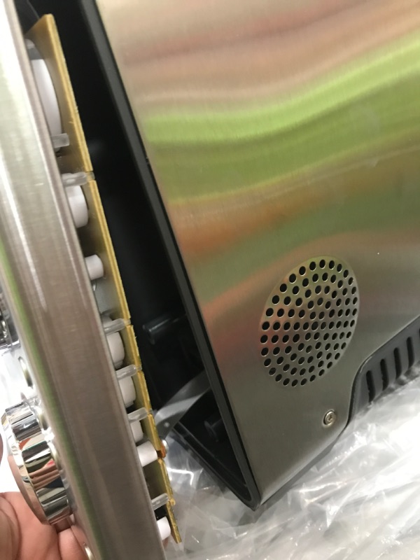 Photo 1 of *** NON FUNCTIONING POWER; DENTED; BROKEN FRAME ***** Breville BOV950BSS Joule Smart Oven Air Fryer Pro Countertop Oven, Brushed Stainless Steel