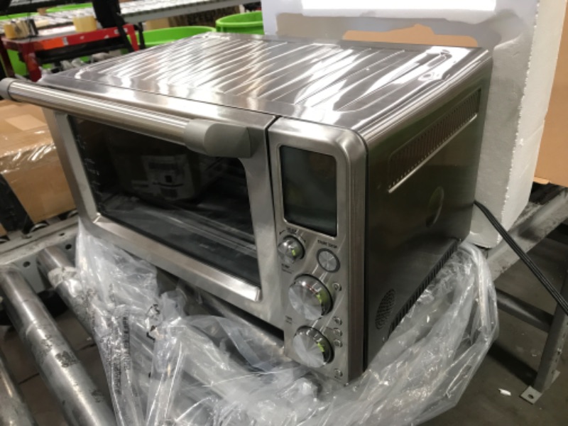 Photo 1 of *** NON FUNCTIONING POWER; DENTED; BROKEN FRAME ***** Breville BOV950BSS Joule Smart Oven Air Fryer Pro Countertop Oven, Brushed Stainless Steel