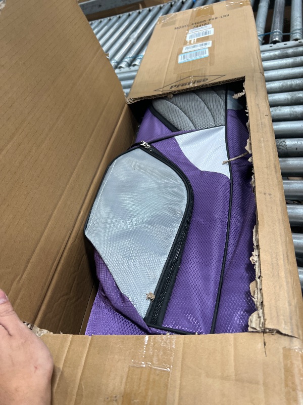 Photo 1 of Precise M5 Women’s Golf Clubs Set – Complete Right-Handed Set with Titanium Driver, S.S. Fairway & Hybrid, 5-PW Irons, Putter, Stand Bag & Headcovers – Graphite Shafts – Purple – Petite/Standard/Tall