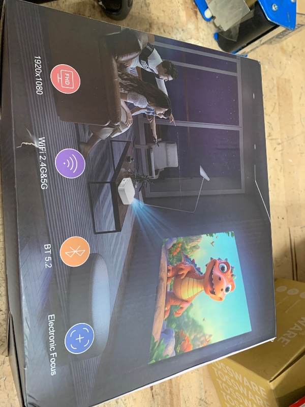Photo 1 of [Netflix Licensed] Smart Projector with Built-in Apps, Wifi Bluetooth, 1080P Native 4K Mini Projector, 400 ANSI Lumen, Auto Keystone/Electric Focus, Android 13 NTV, Outdoor Movie Projector, by Salange