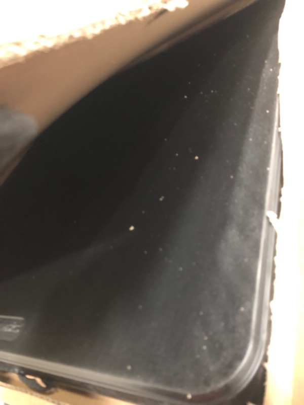 Photo 1 of Amazon Basics 4 Foot Rectangular Folding Dining Table, 4 Adjustable Height Settings with Carrying Handle, Indoor & Outdoor, Washed Black, 47.8 x 23.9 x 33.9 in