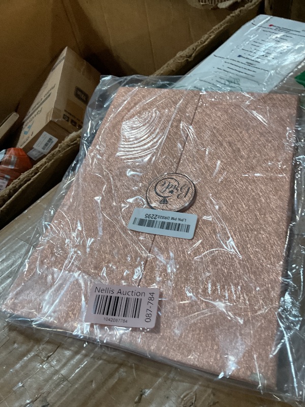 Photo 1 of (used)(damaged) Crenics Rose Gold Bridal Shower Decorations, Bride to Be Guest Book Alternative, Bachelorette Signature Book 18" x 12"