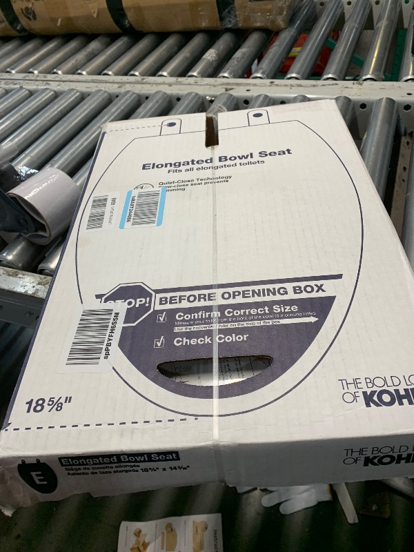 Photo 1 of ***FACTORY SEALED*** Kohler K-20110-0 Brevia Elongated Toilet Seat with Grip-Tight Bumpers, Quiet-Close Seat, Quick-Attach Hardware, White